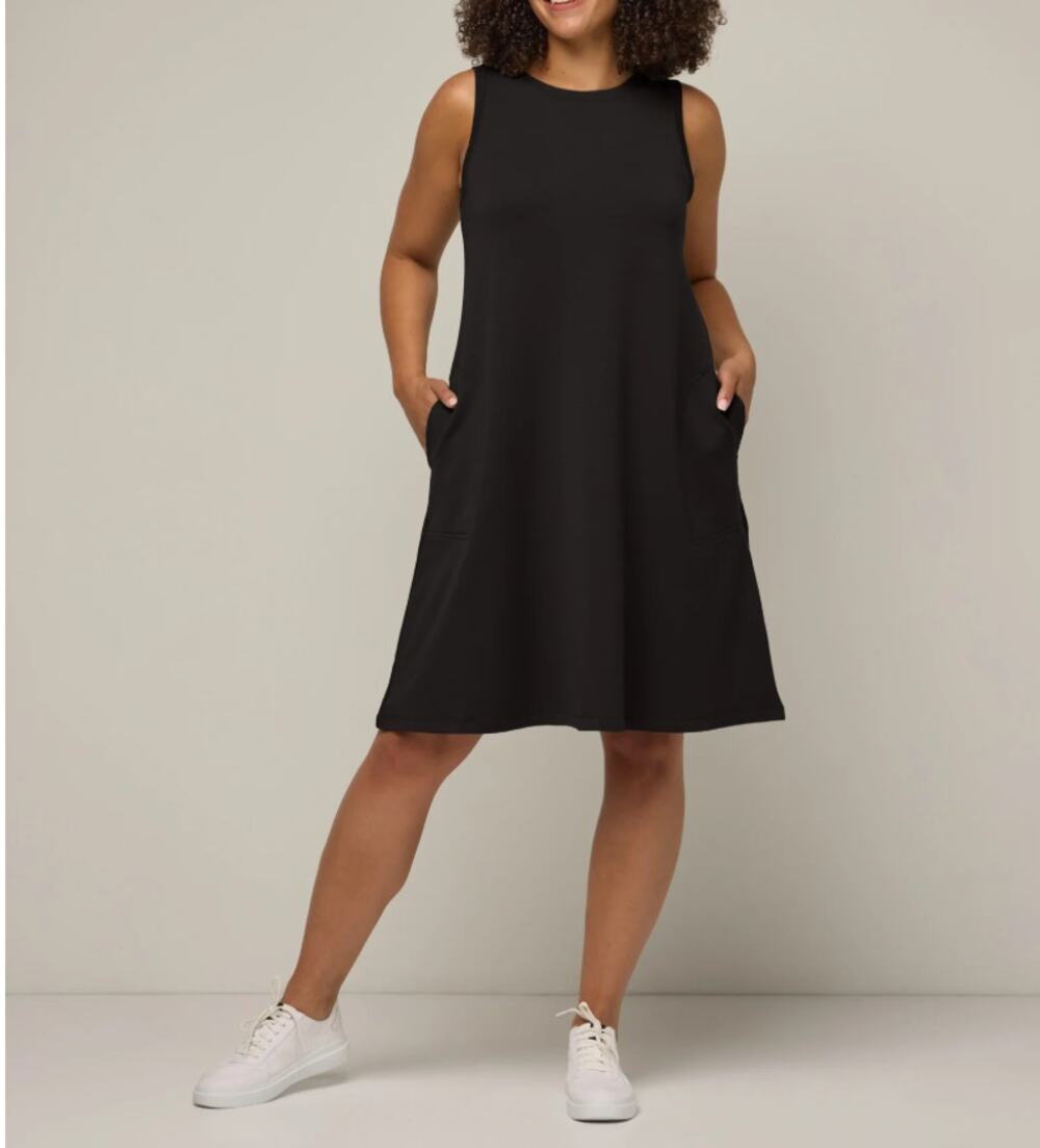 Wool& Black Sierra Tank Dress Pockets (Large)